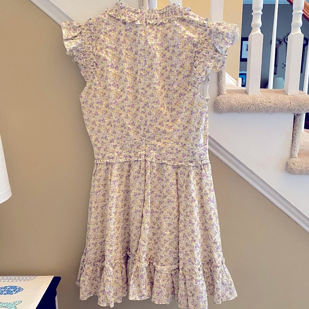 $278 LINI Melissa Cotton Dress Lavender Floral Small Bloomingdales LG EUC - Picture 7 of 12